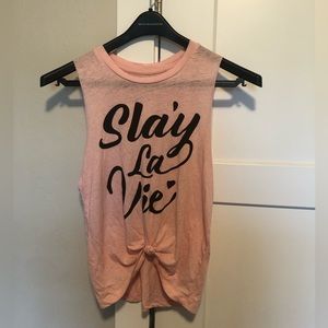 Pink tank size extra small